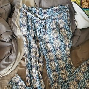 Boho zip up pants
